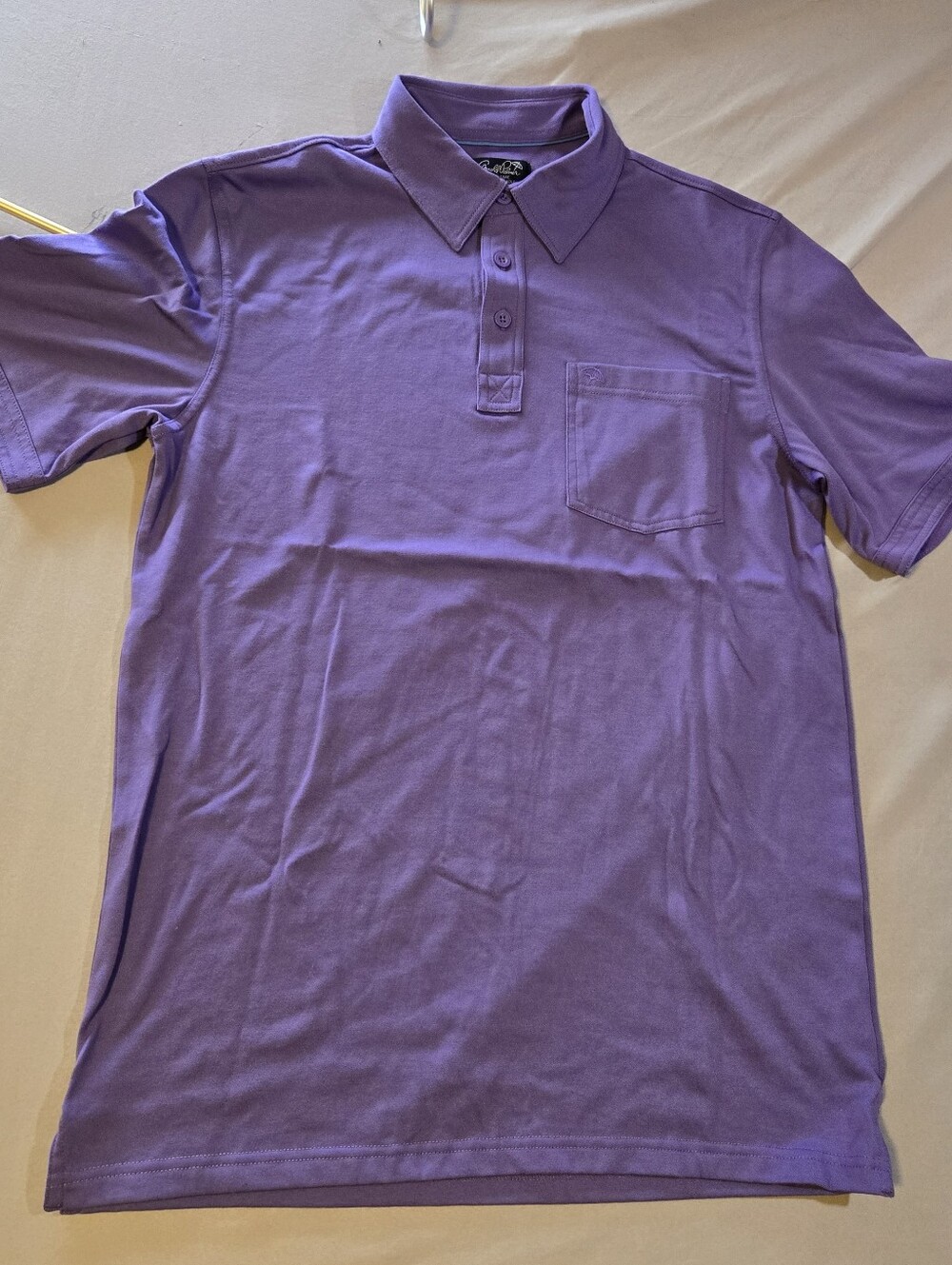 Arnold Palmer Purple Polo Style Collared Short Sleeve With Chest Pocket Sz S